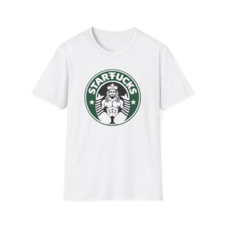 Starfucks logo parody T-Shirt | Coffee Parody Tee, Funny Coffee Shirt