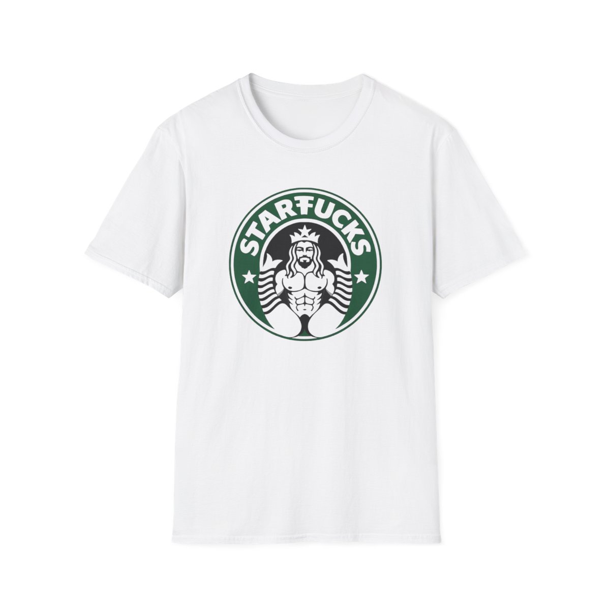 Starfucks logo parody T-Shirt | Coffee Parody Tee, Funny Coffee Shirt