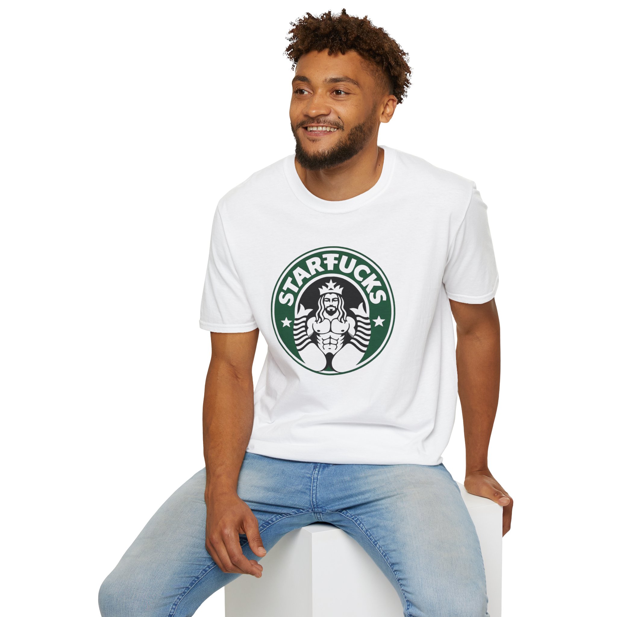 Starfucks logo parody T-Shirt | Coffee Parody Tee, Funny Coffee Shirt - Image 3